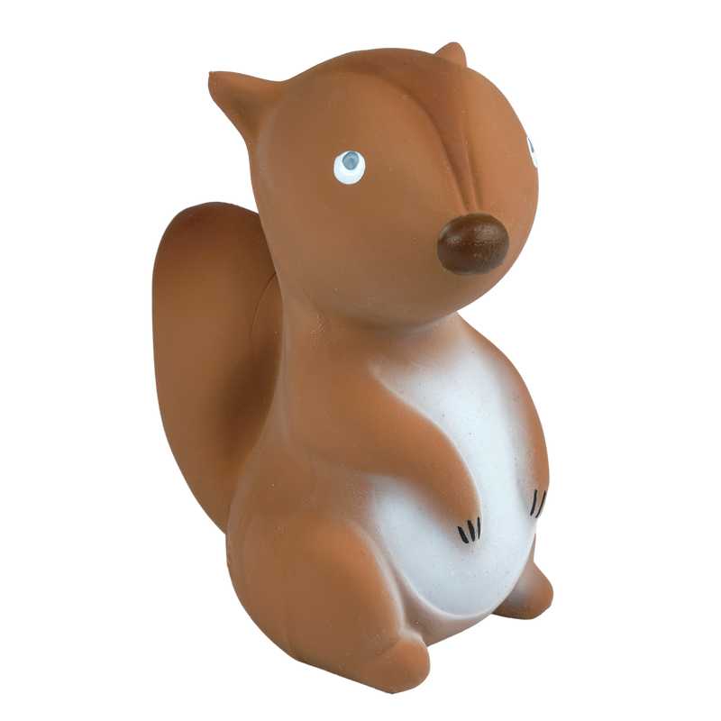 Arctic Squirrel Organic Natural Rubber Teether, Rattle & Bath Toy