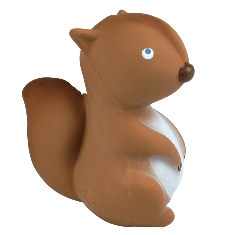 Arctic Squirrel Organic Natural Rubber Teether, Rattle & Bath Toy
