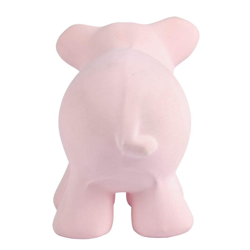 Pig Organic Natural Rubber Rattle. Teether & Bath Toy