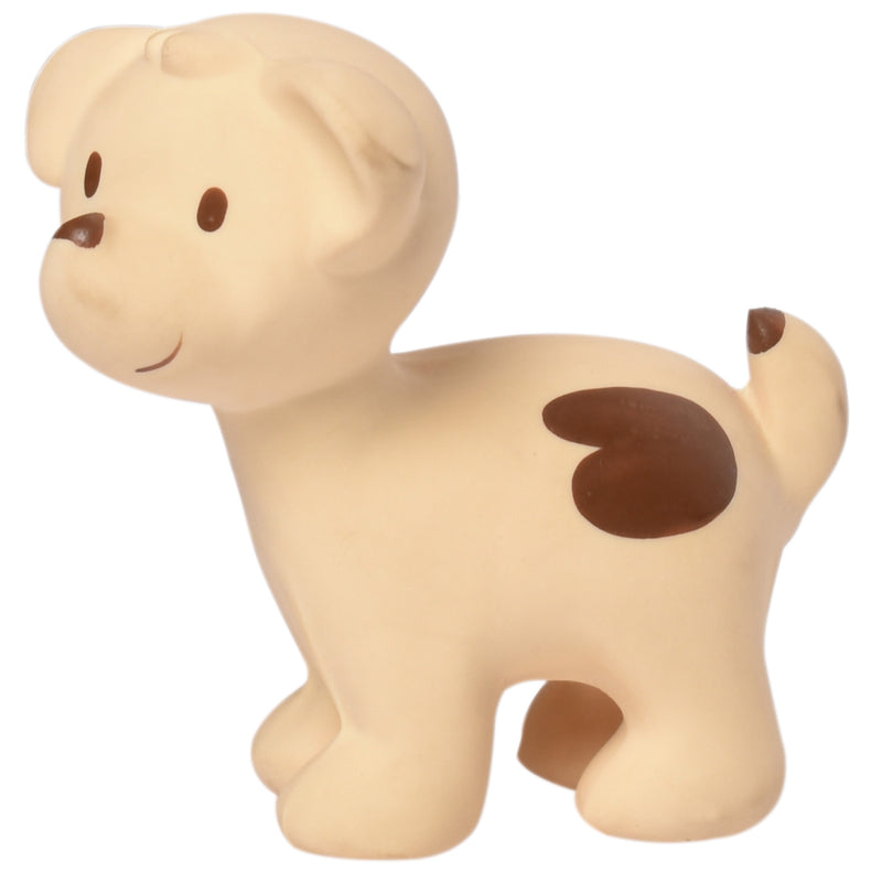 Puppy Organic Natural Rubber Rattle, Teether & Bath Toy