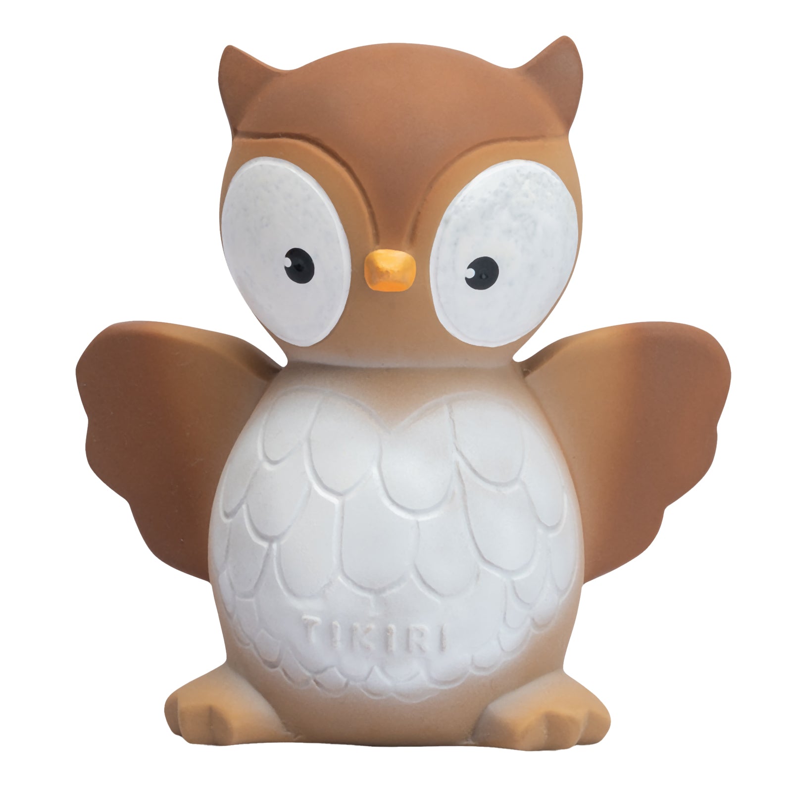 Owl Natural Rubber Teether, Rattle & Bath Toy