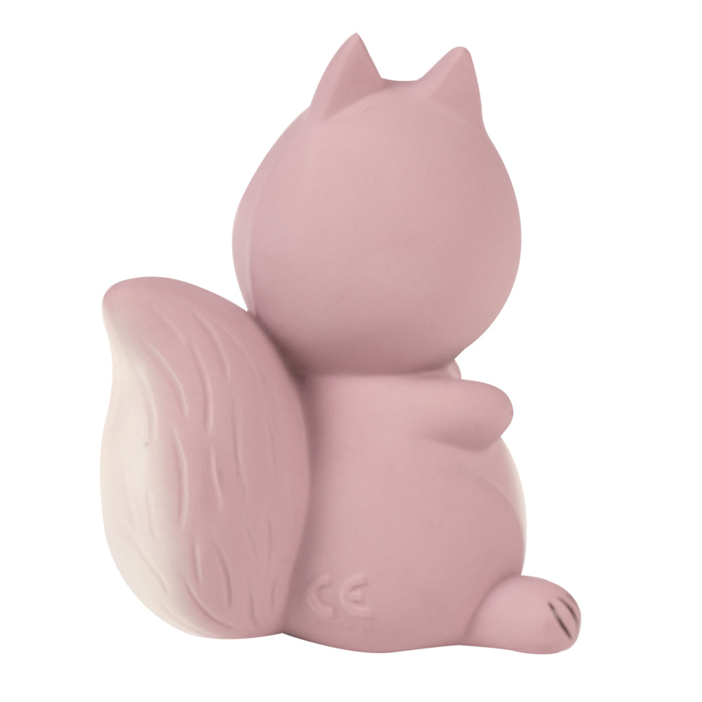 Squirrel Natural Rubber Teether, Rattle & Bath Toy
