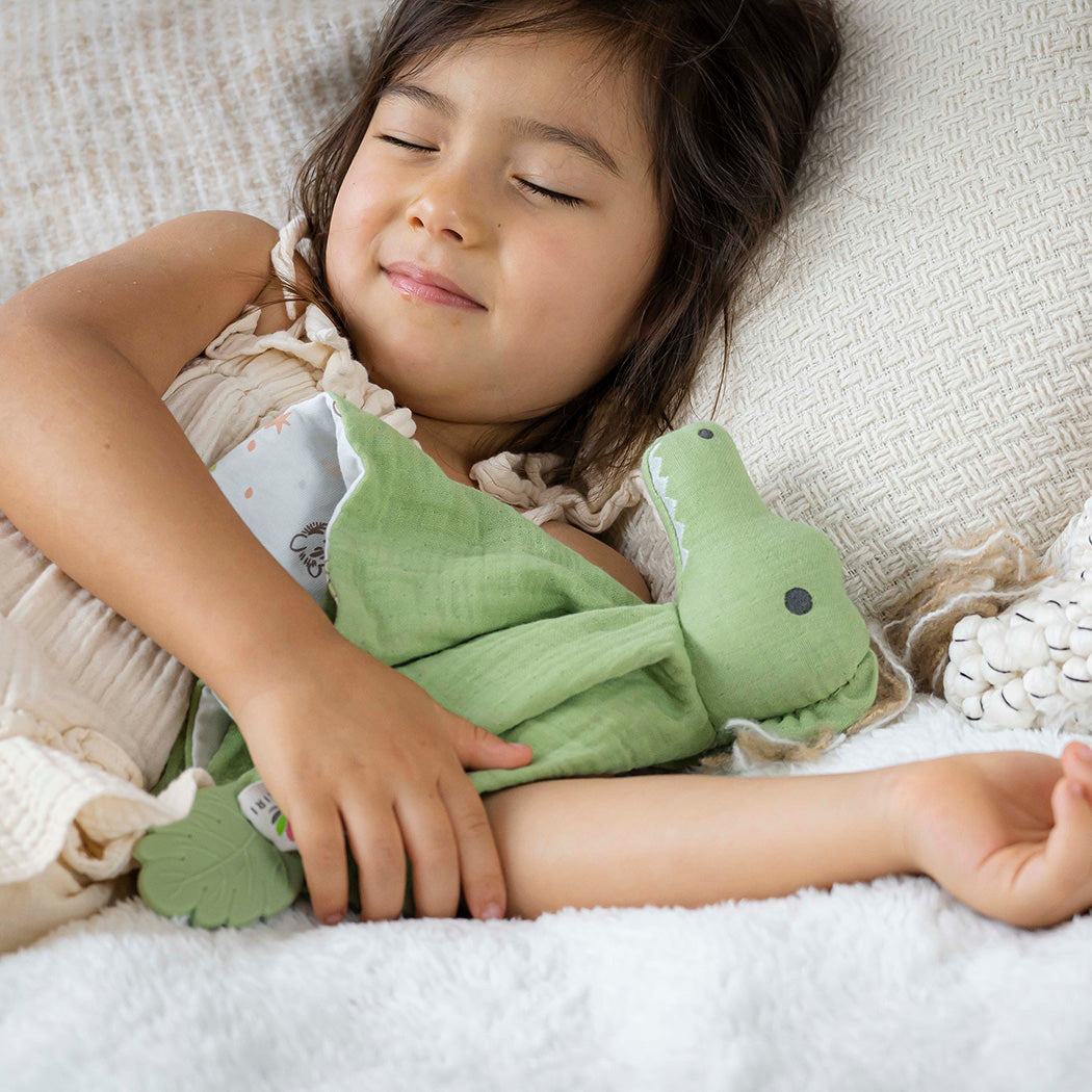 Crocodile Comforter with Rubber Teether