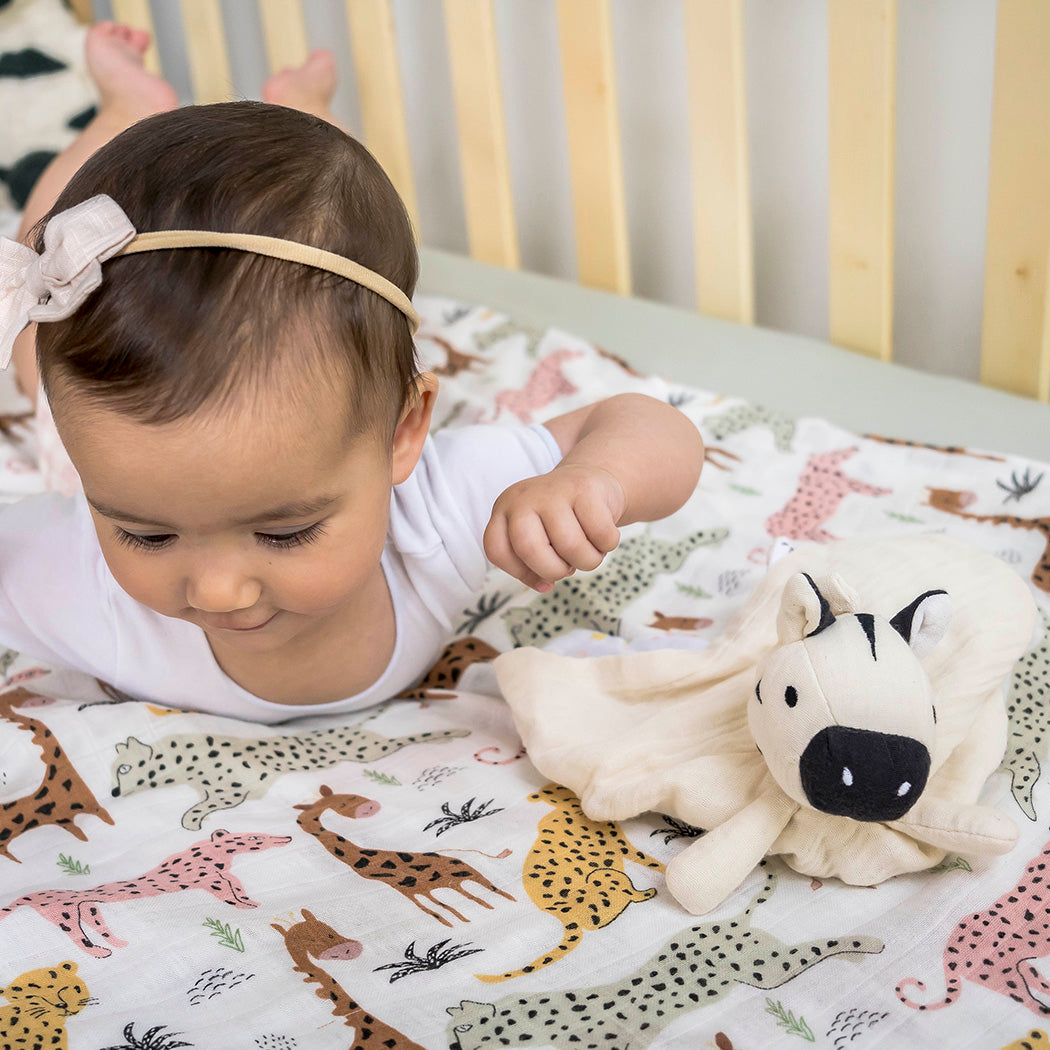 Zebra Comforter with Rubber Teether