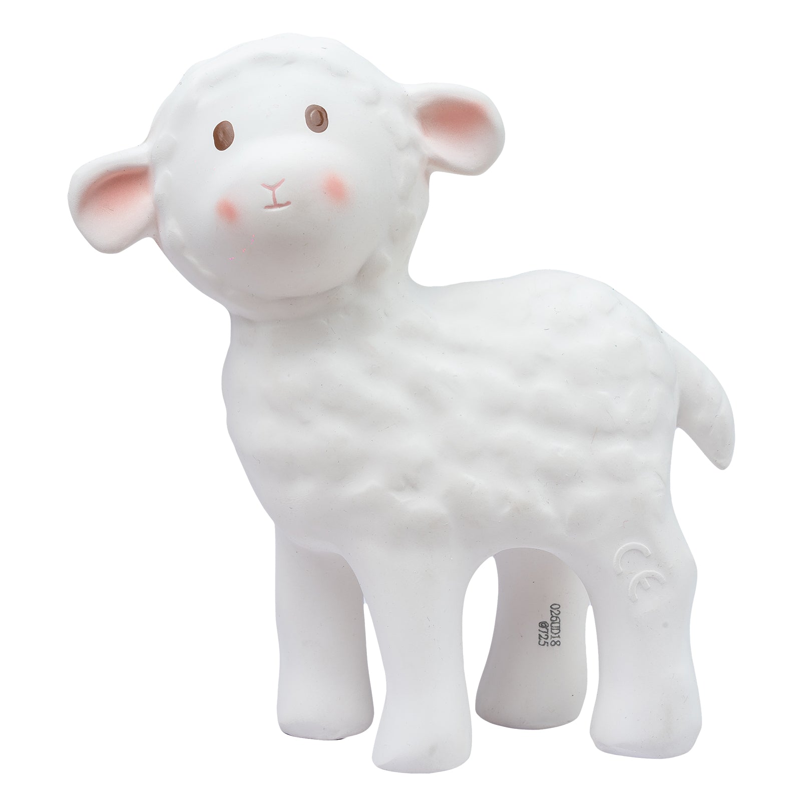 Bahbah the Lamb Organic Natural Rubber Teether, Rattle & Bath Toy