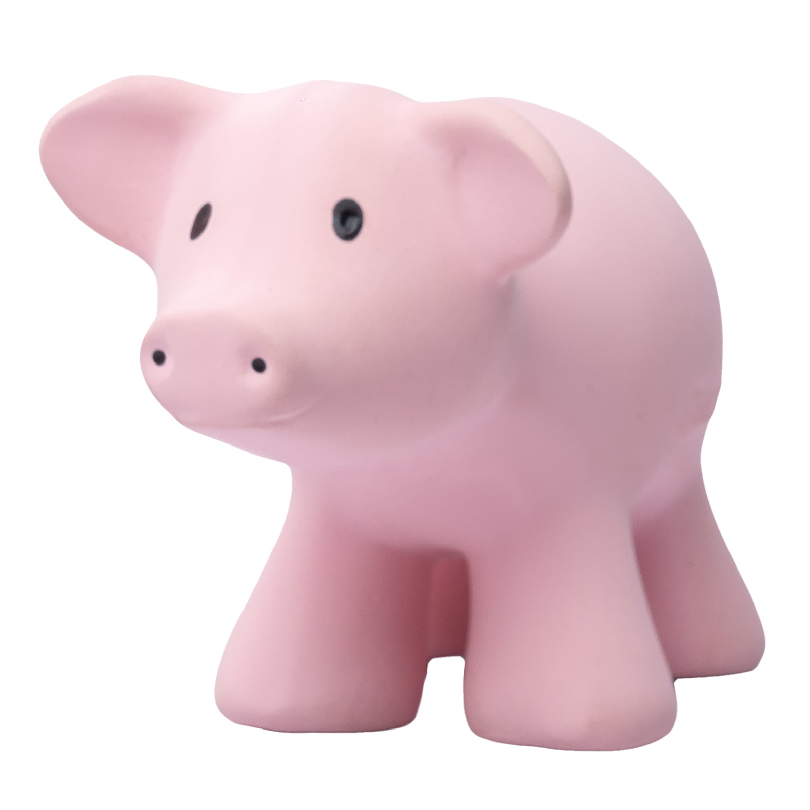 Pig Organic Natural Rubber Rattle. Teether & Bath Toy