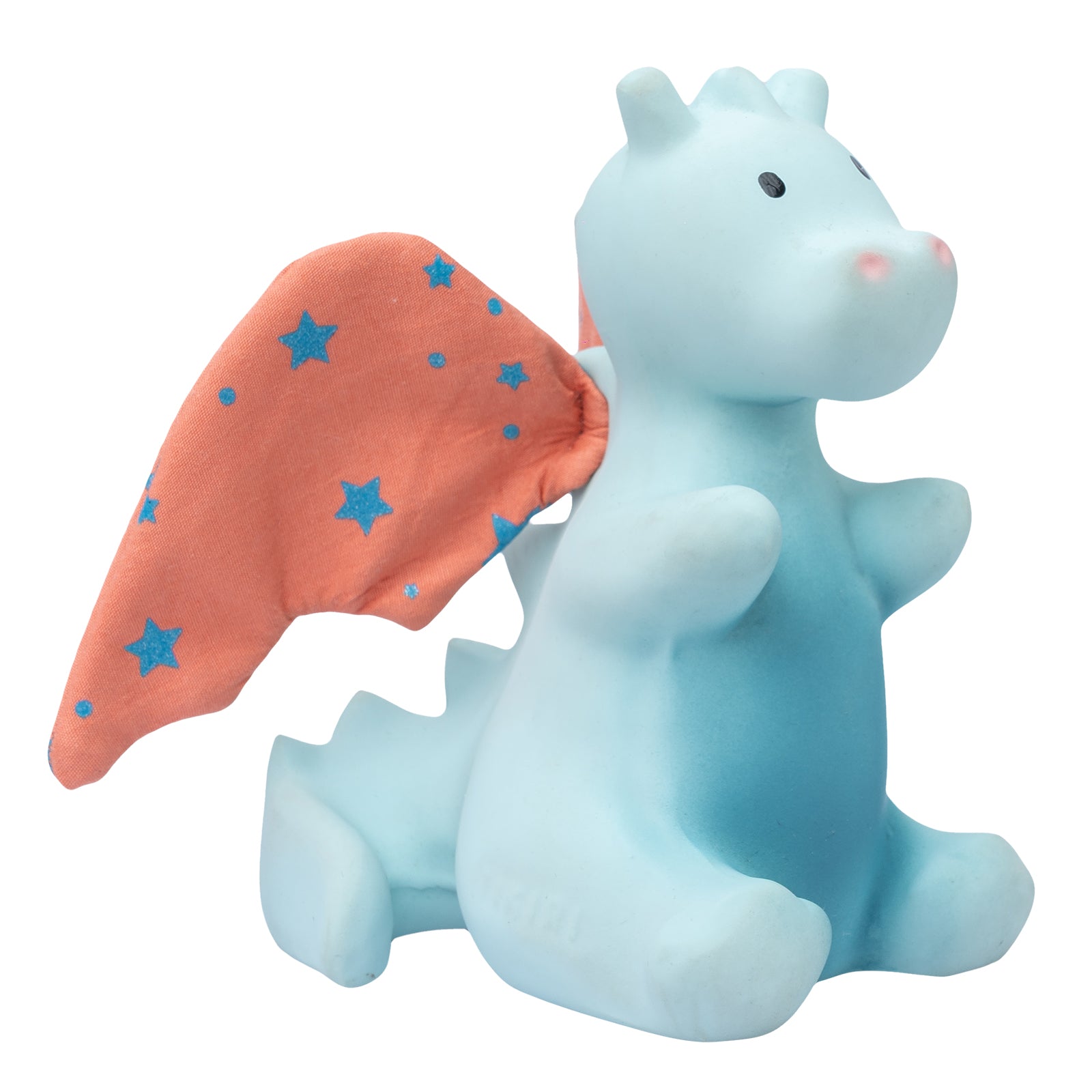 Baby Sunrise Dragon Natural Rubber Rattle with Crinkle Wings