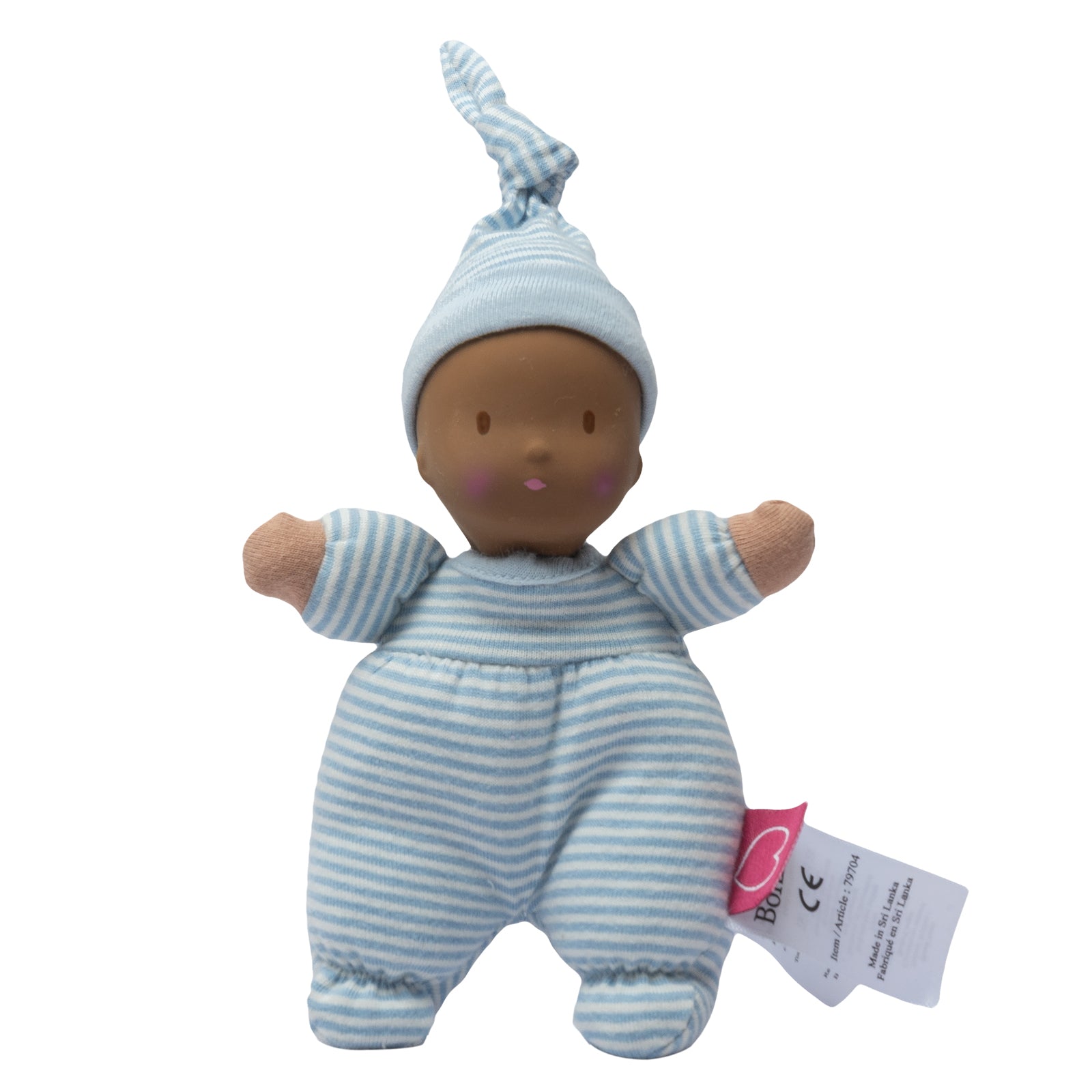 Precious Dark Skin Baby Doll with Rubber Head