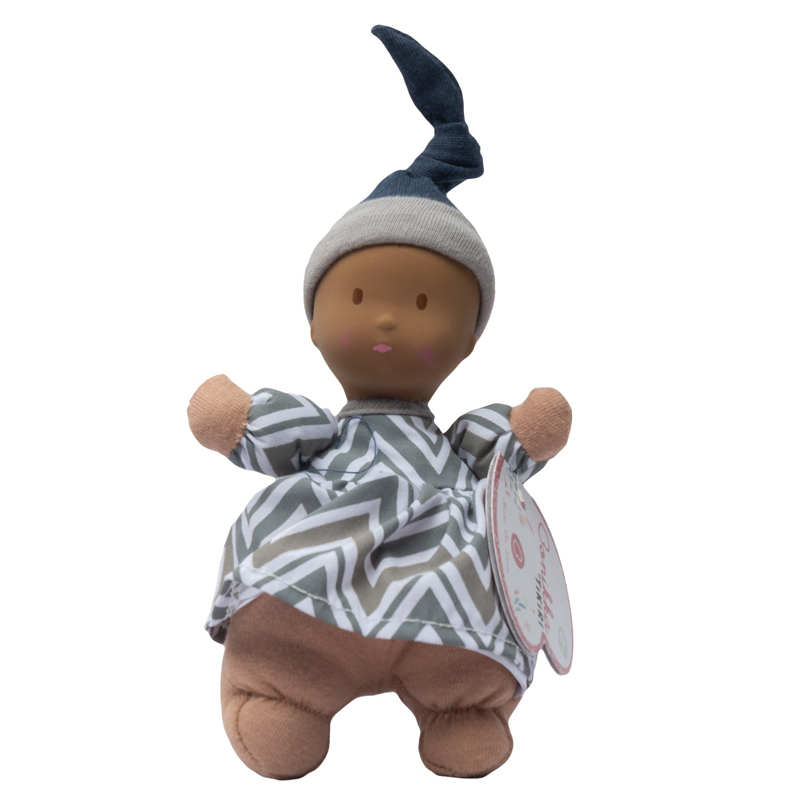 Precious Dark Skin Baby Doll with Rubber Head