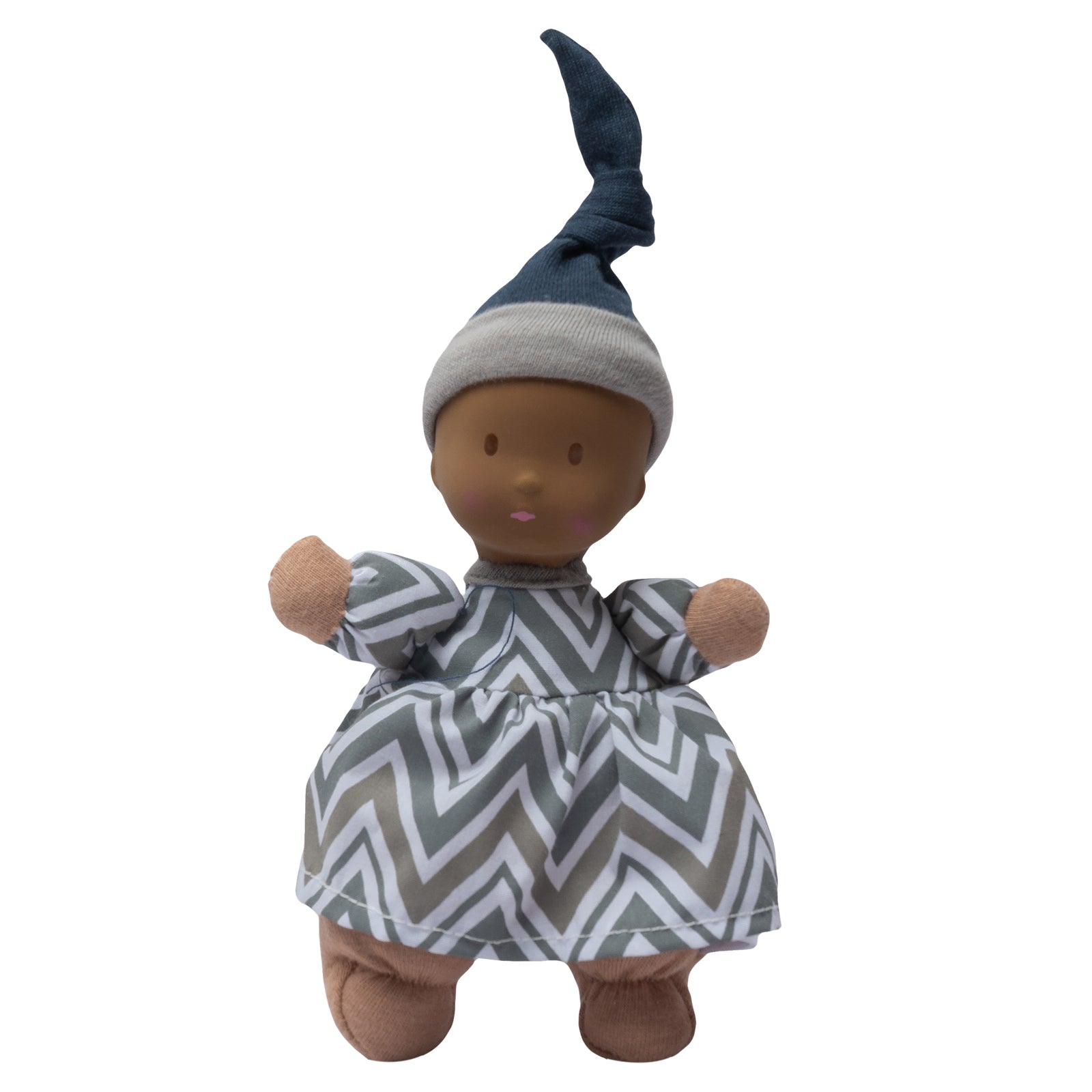 Precious Dark Skin Baby Doll with Rubber Head