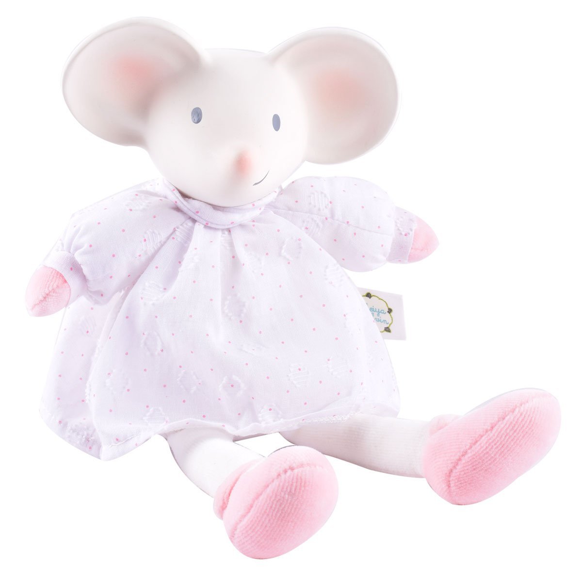 Meiya the Mouse Organic Natural Rubber Head Toy Tikiri Toys USA