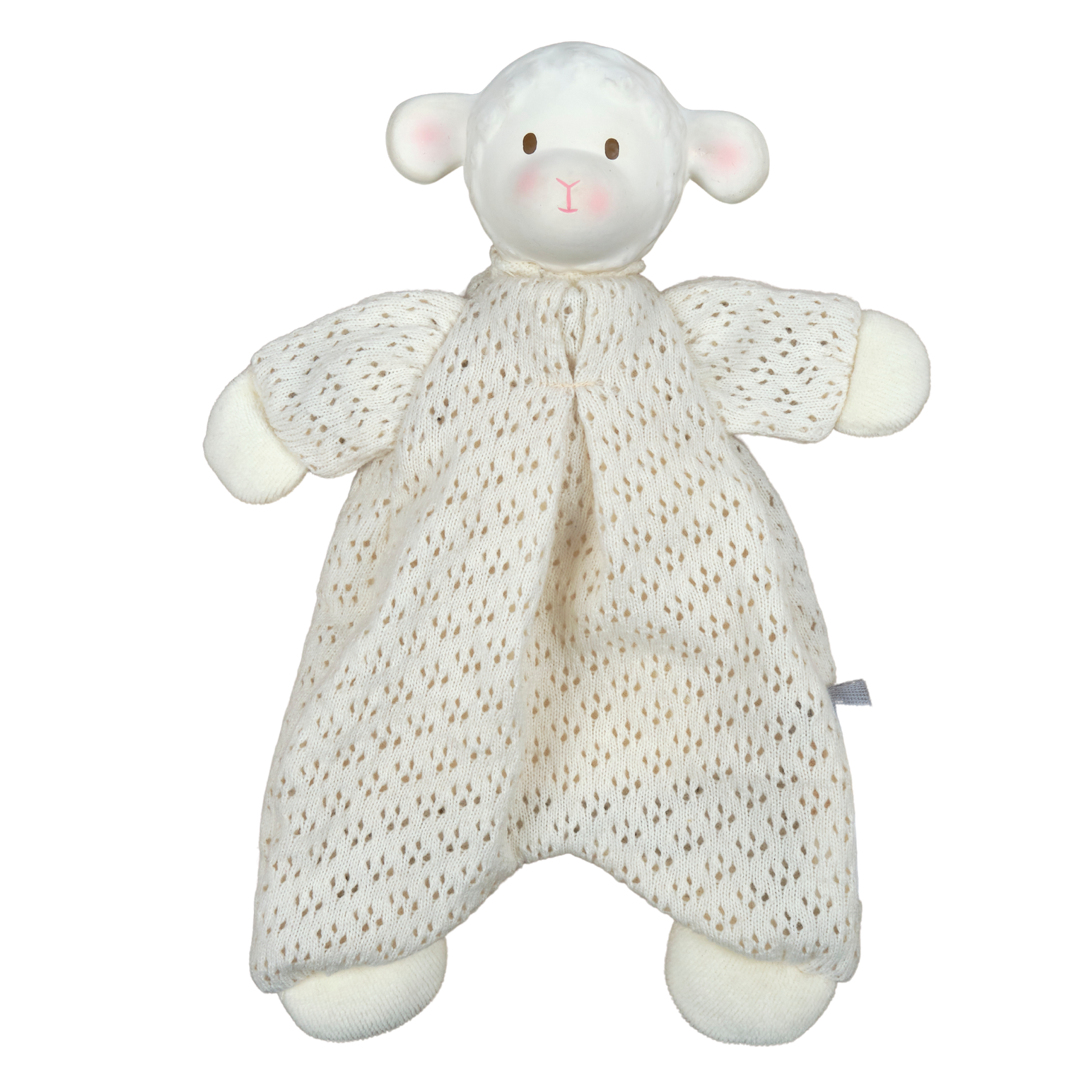 Bahbah the Lamb Baby Lovey with Organic Natural Rubber Teether