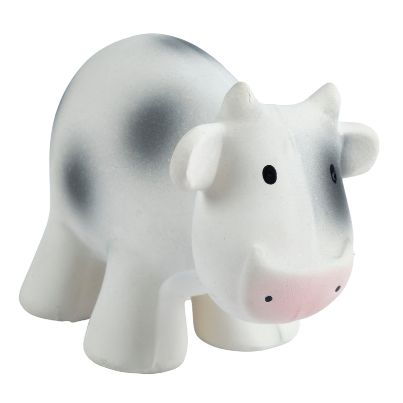 Cow Organic Natural Rubber Rattle, Teether & Bath Toy