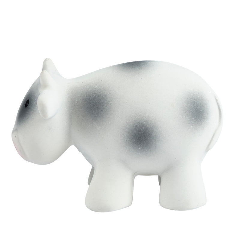 Cow Organic Natural Rubber Rattle, Teether & Bath Toy