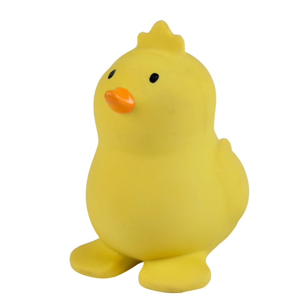 Chick Organic Natural Rubber Rattle, Teether & Bath Toy