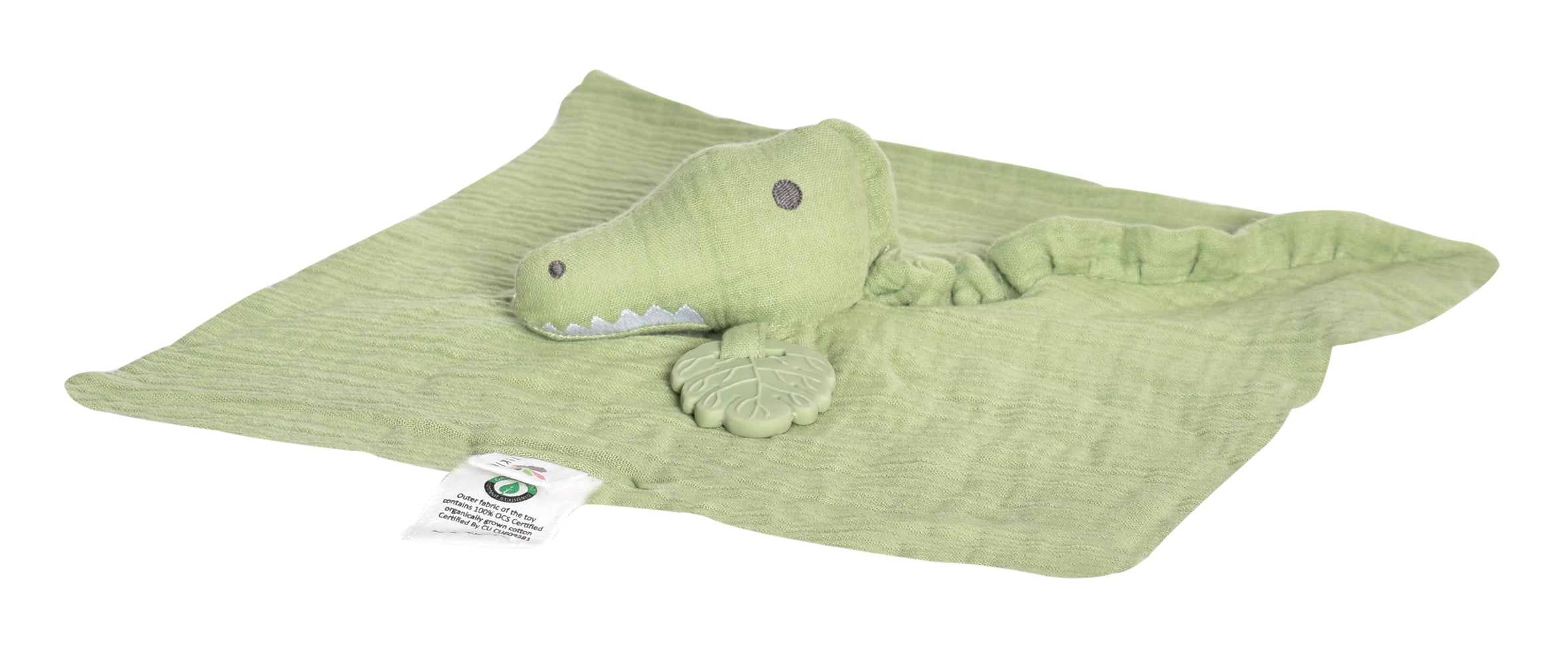 Crocodile Comforter with Rubber Teether