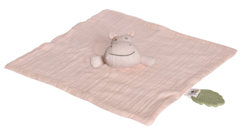 Hippo Comforter with Rubber Teether
