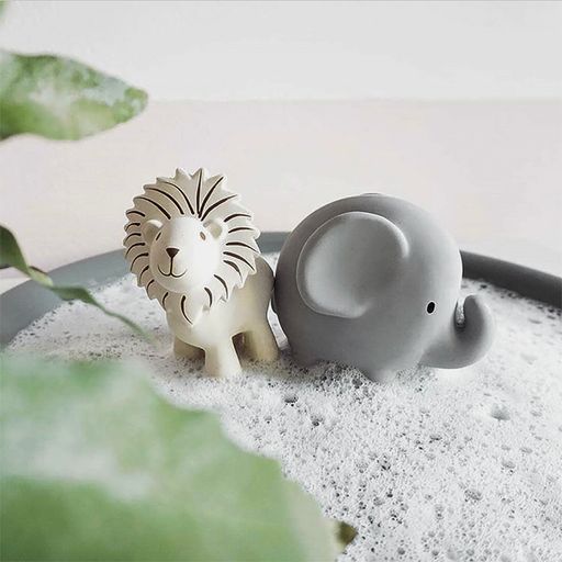 Elephant Organic Natural Rubber Rattle, Teether & Bath Toy