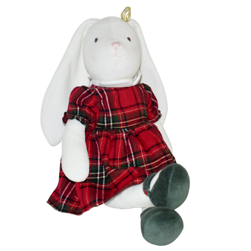 Havah the Bunny in Holiday Plaid Outfit