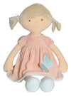 Pia X-Large Doll Brown Hair in Peach and Blue Dress