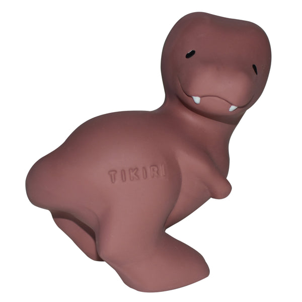 T-Rex Natural Rubber Teether, Rattle & Bath Toy