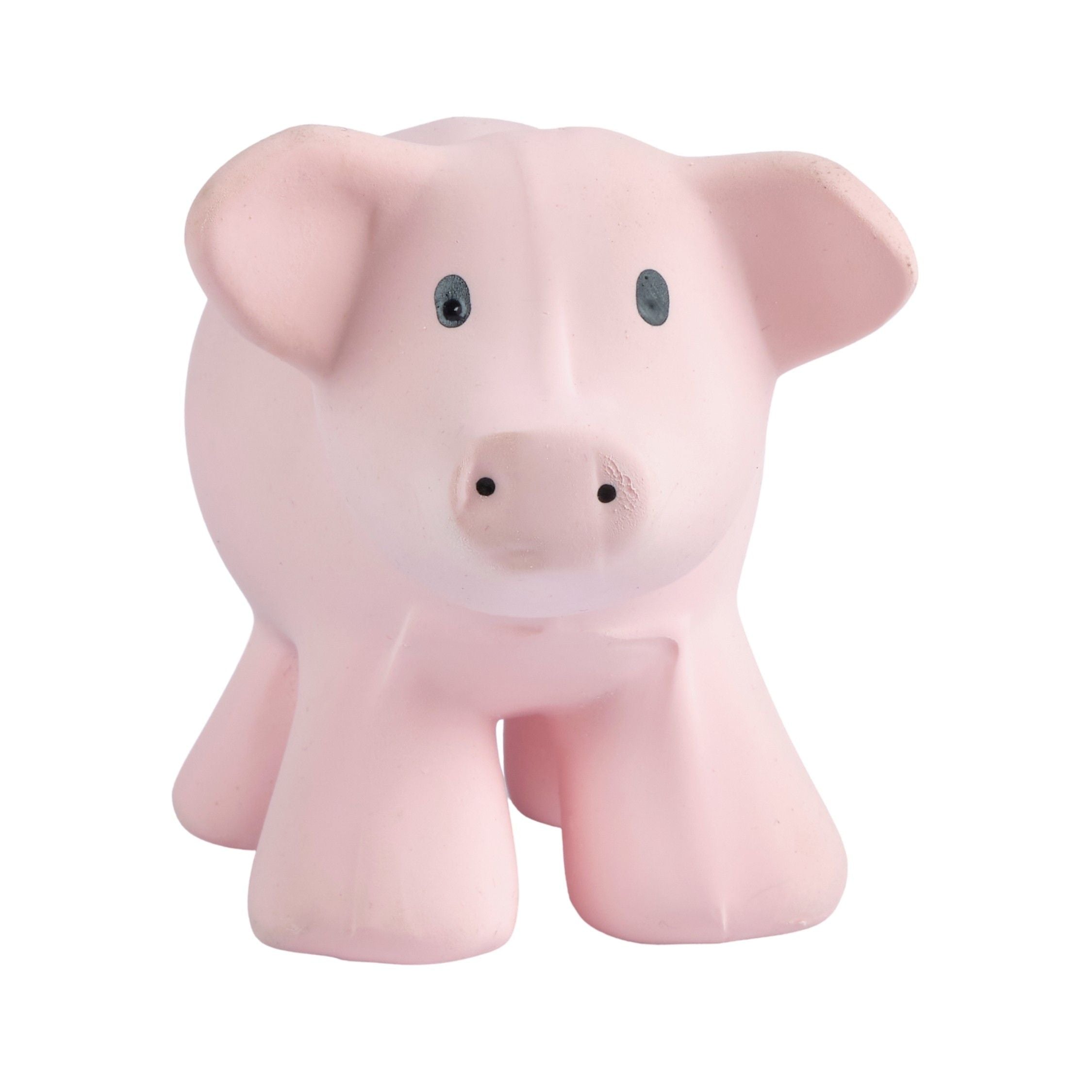 Pig Organic Natural Rubber Rattle. Teether & Bath Toy