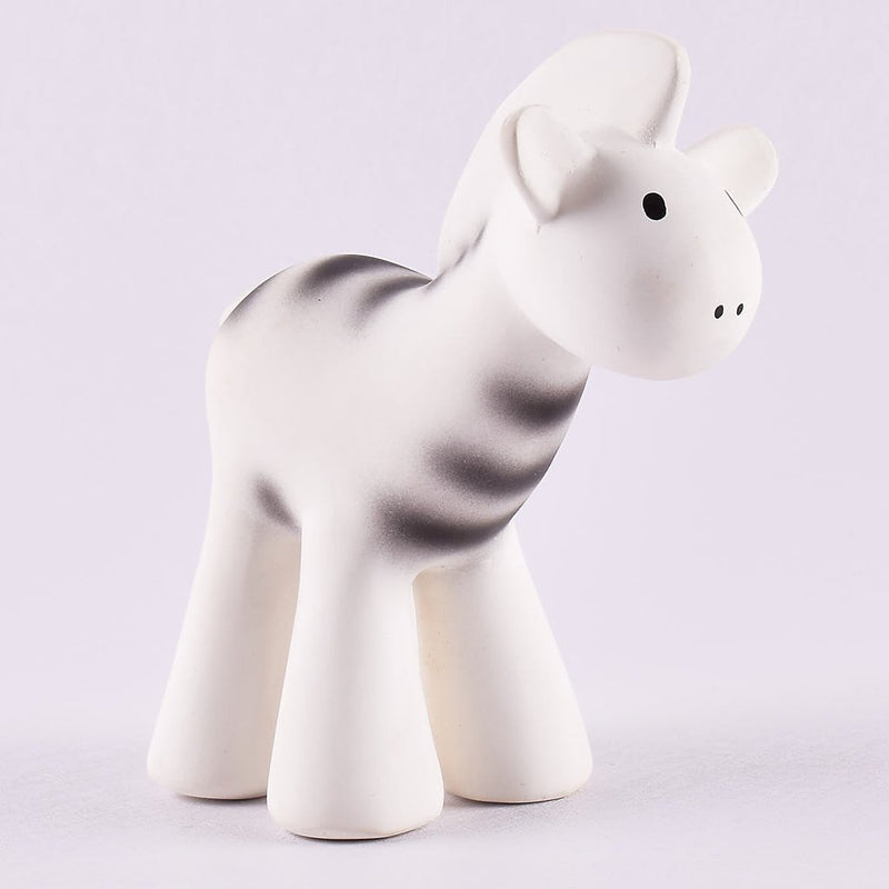 Zebra Organic Natural Rubber Rattle, Teether & Bath Toy