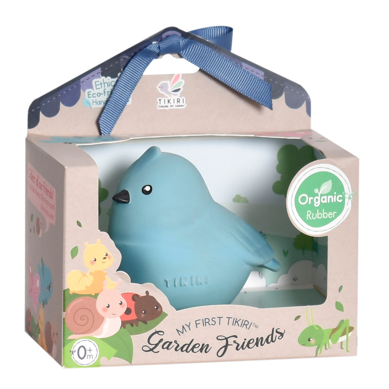 Bird Natural Rubber Teether, Rattle & Bath Toy