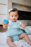 Cupcake Natural Rubber Teether, Rattle & Pretend Play