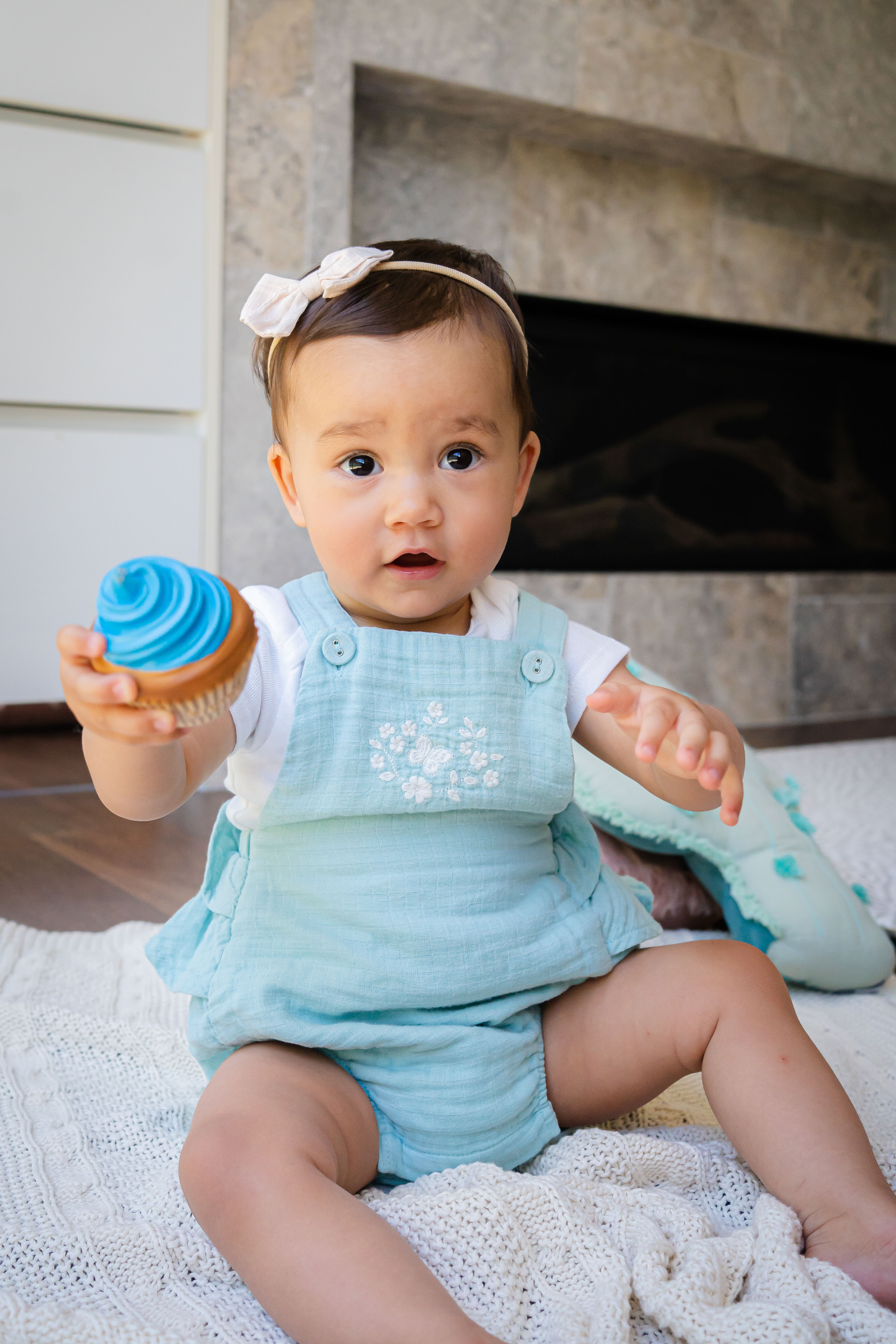 Cupcake Natural Rubber Teether, Rattle & Pretend Play