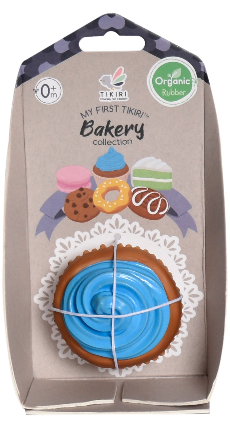 Cupcake Natural Rubber Teether, Rattle & Pretend Play