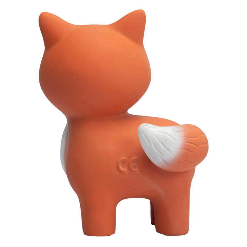 Fox Natural Rubber Teether, Rattle & Bath Toy
