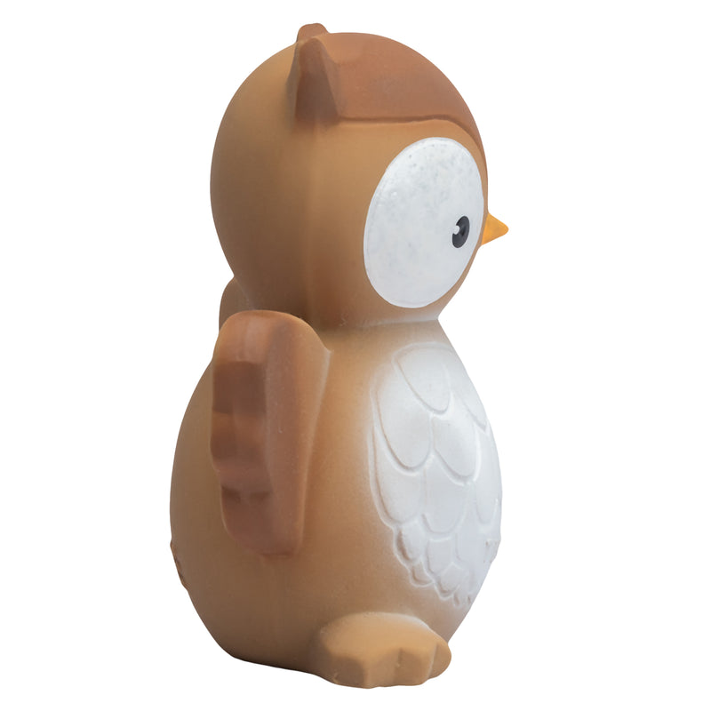 Owl Natural Rubber Teether, Rattle & Bath Toy