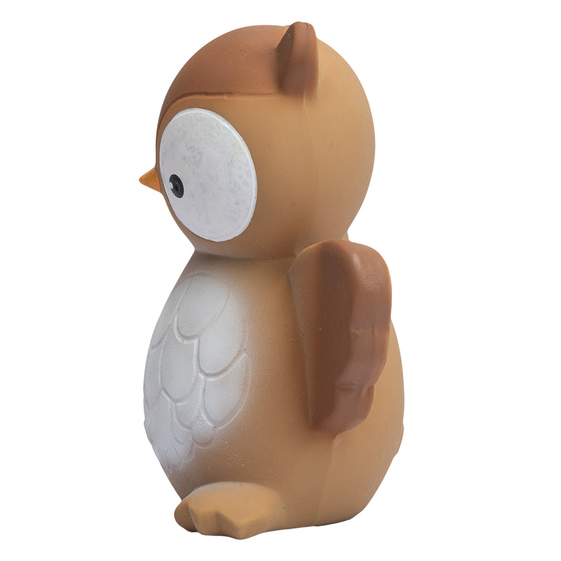Owl Natural Rubber Teether, Rattle & Bath Toy