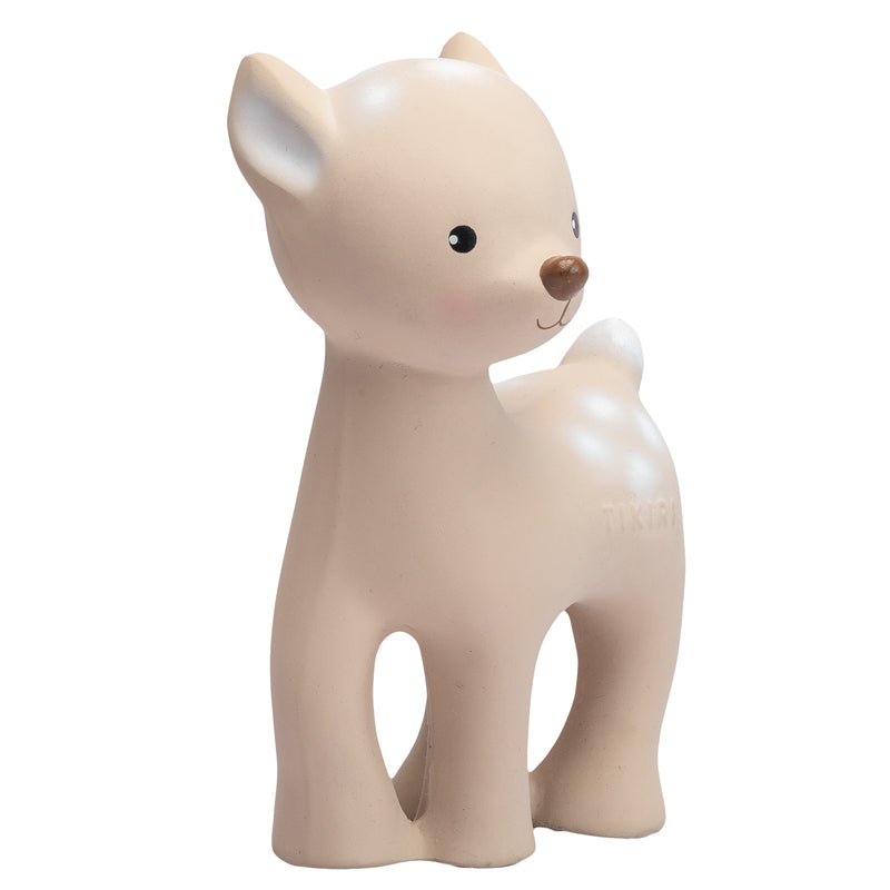 Deer Natural Rubber Teether, Rattle & Bath Toy