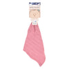 Lion Comforter in Dusty Pink Muslin with Organic Natural Rubber Teether