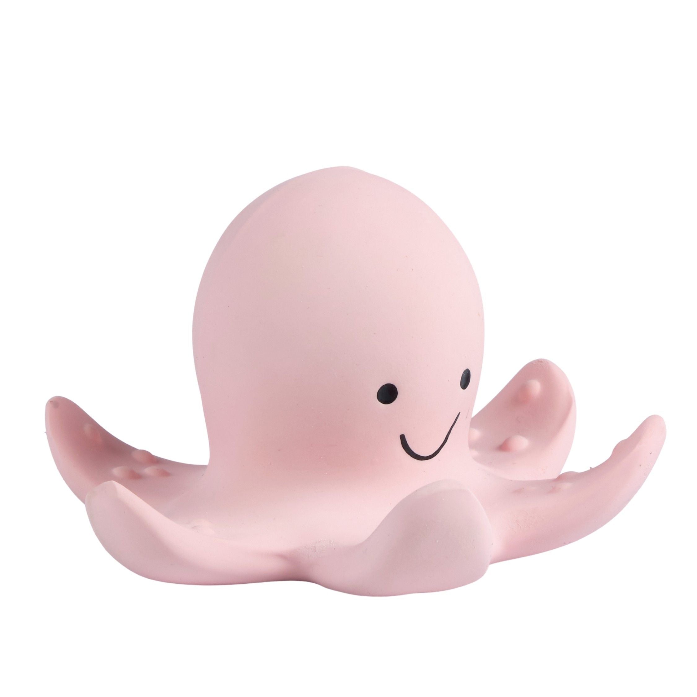 Octopus Organic Natural Rubber Rattle, Teether & Bath Toy