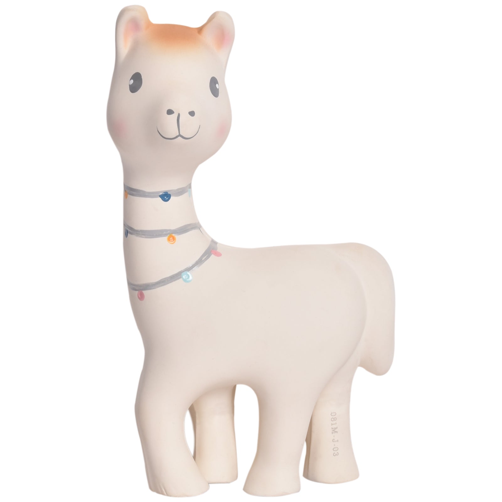 Lilith the Llama Organic Natural Rubber Rattle, Teether & Bath Toy
