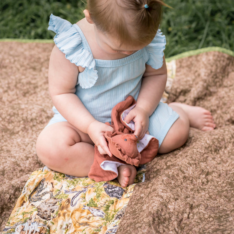 Lion Comforter with Rubber  Teether