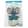 Alvin the Elephant - Soft Rattle with Organic Natural Rubber Head
