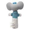 Alvin the Elephant - Soft Squeaker and Teether Toy with Organic Natural Rubber Head