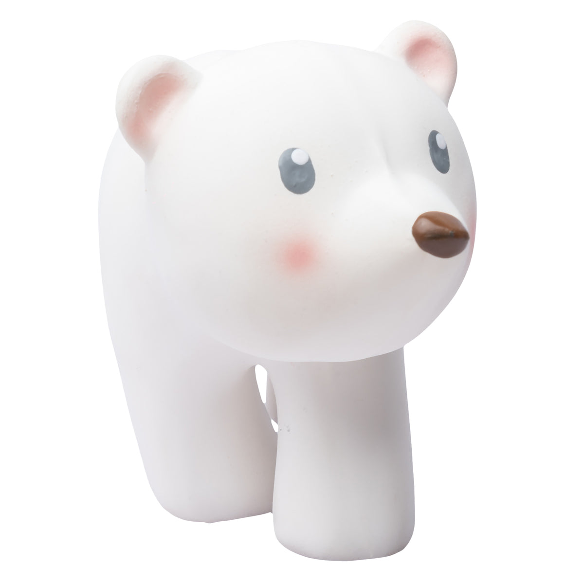 Arctic Polar Bear Organic Natural Rubber Teether, Rattle & Bath Toy