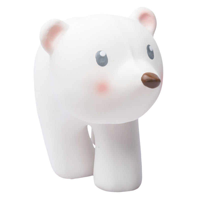 Arctic Polar Bear Organic Natural Rubber Teether, Rattle & Bath Toy