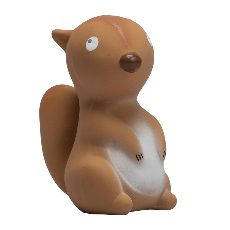 Arctic Squirrel Organic Natural  Rubber Teether, Rattle & Bath Toy