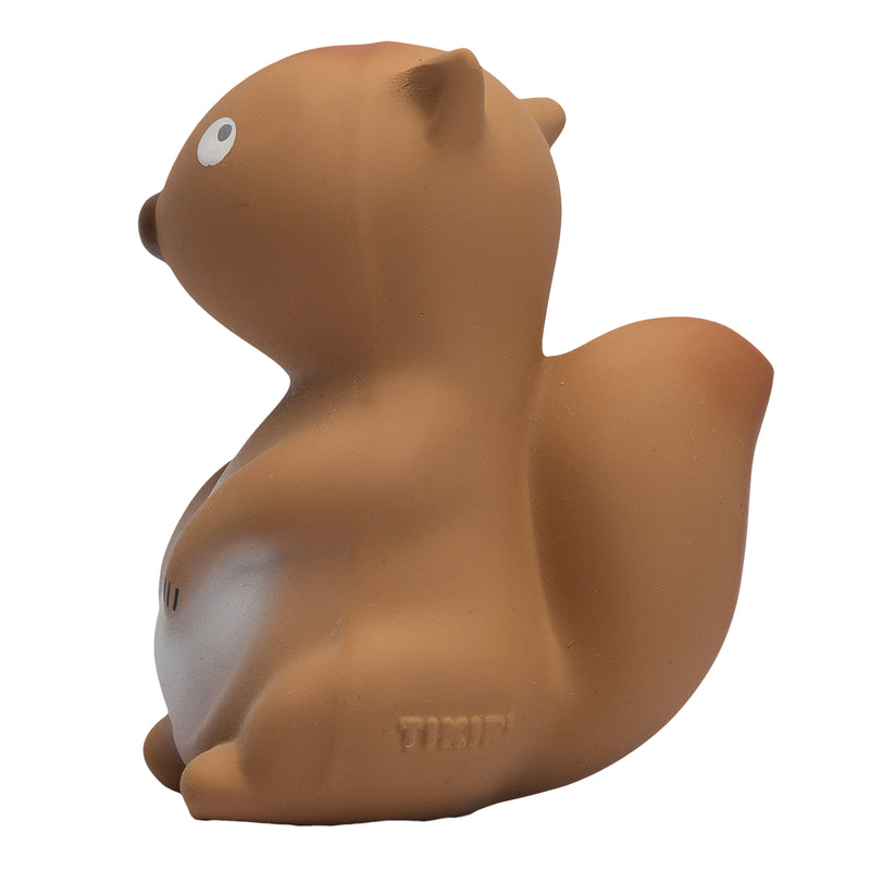 Arctic Squirrel Organic Natural  Rubber Teether, Rattle & Bath Toy