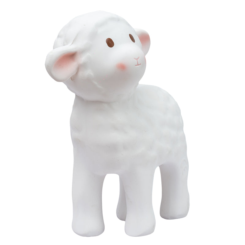 Bahbah the Lamb Organic Natural Rubber Teether, Rattle & Bath Toy