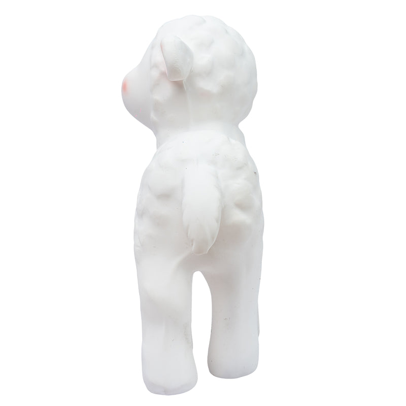 Bahbah the Lamb Organic Natural Rubber Teether, Rattle & Bath Toy