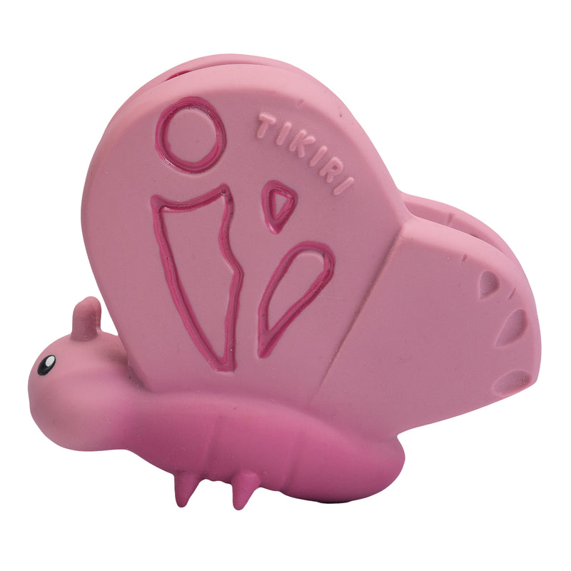 Butterfly Natural Rubber Teether, Rattle & Bath Toy