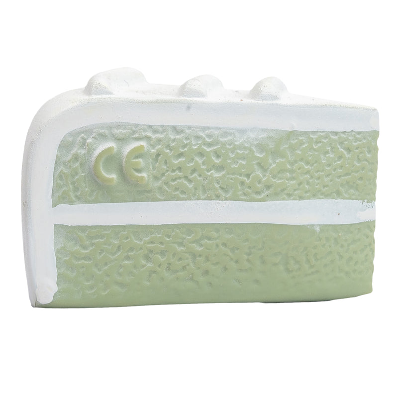 Cake Natural Rubber Teether, Rattle & Pretend Play