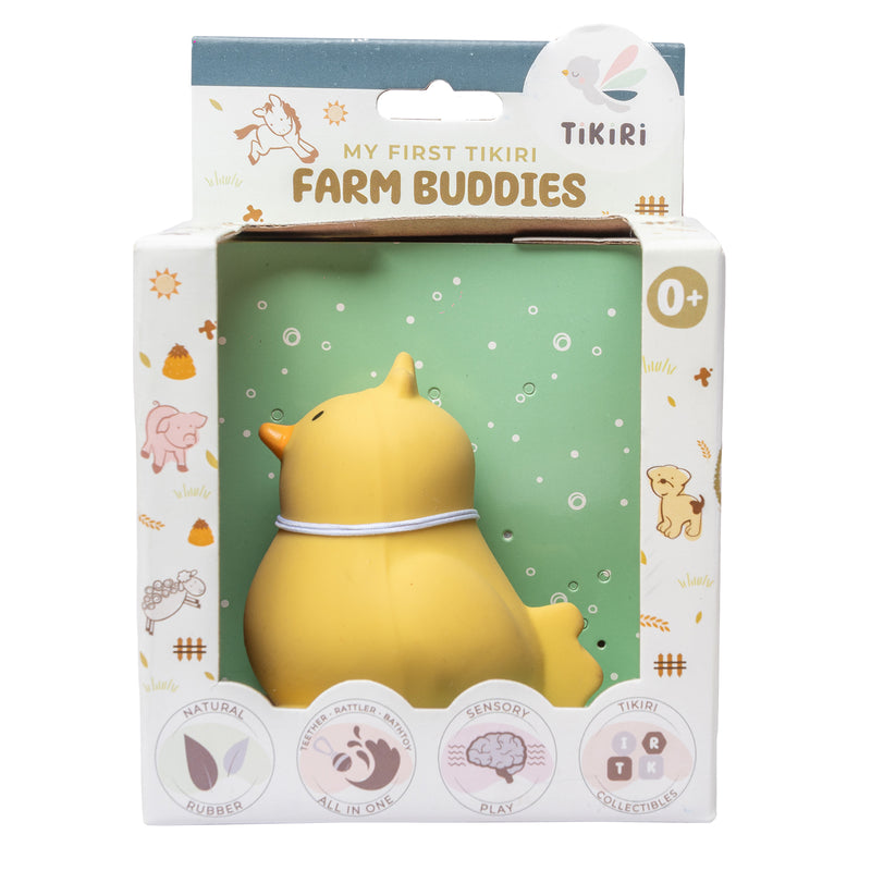 Chick Organic Natural Rubber Rattle, Teether & Bath Toy